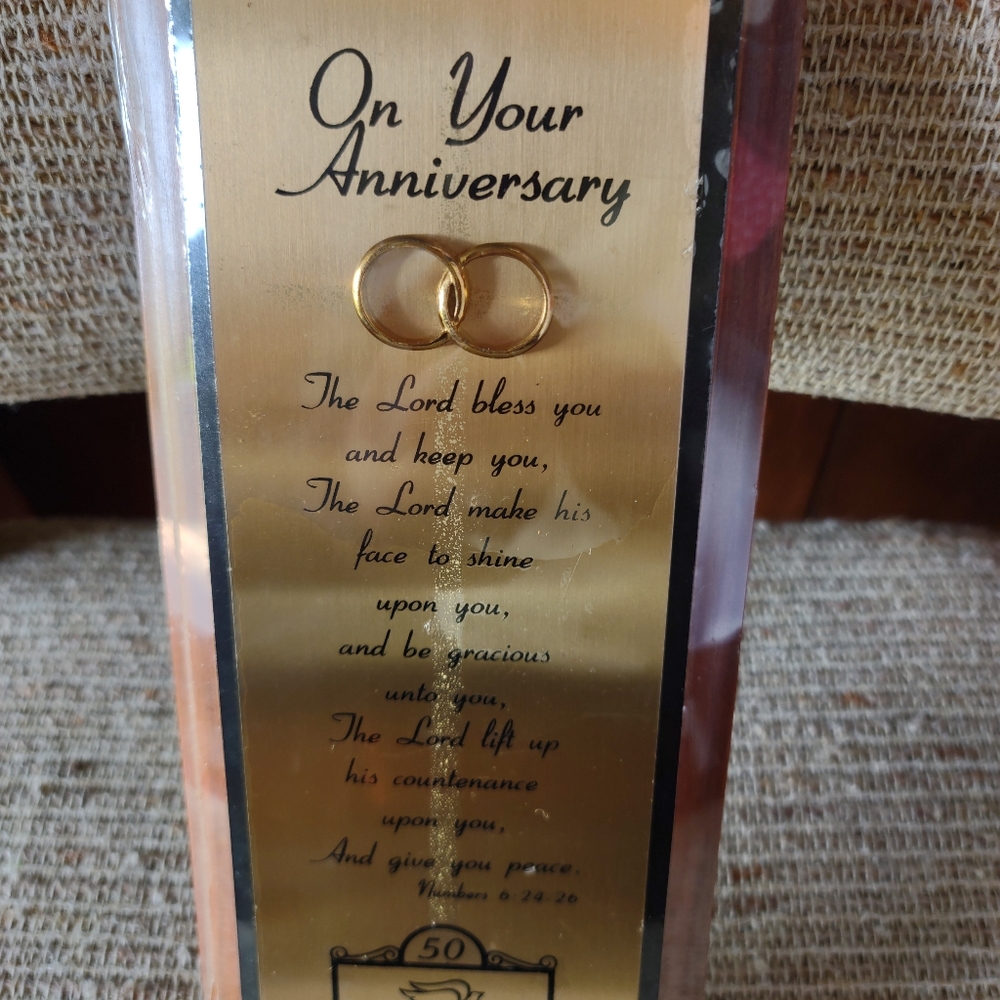 BRAND NEW!!! ON YOUR ANNIVERSARY. 5O TH. WALL PLAQUE.